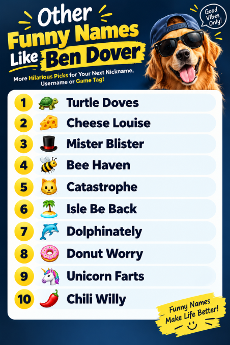 Other Funny Names Like Ben Dover