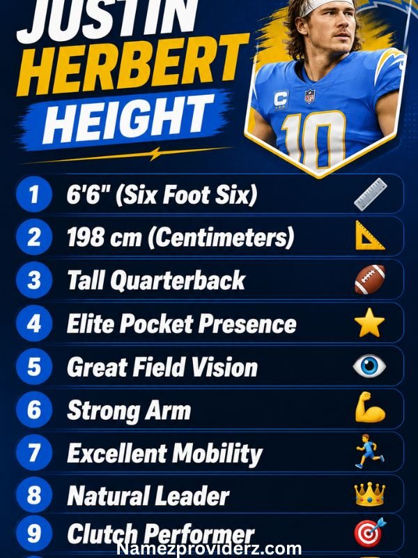 Justin Herbert Height