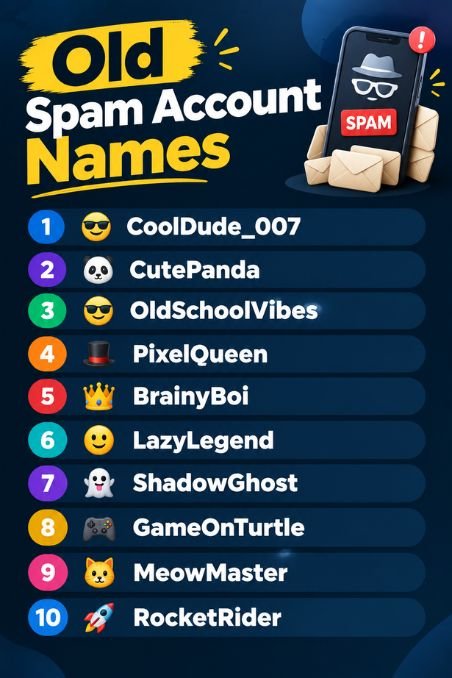 Old Spam Account Names