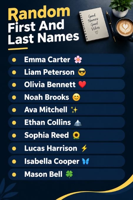 Random First And Last Names