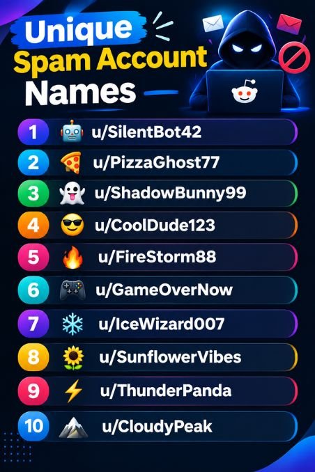 Unique Spam Account Names