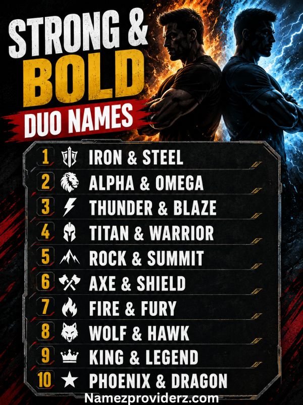 Strong & Bold Duo Names