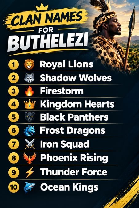 Clan Names For Buthelezi