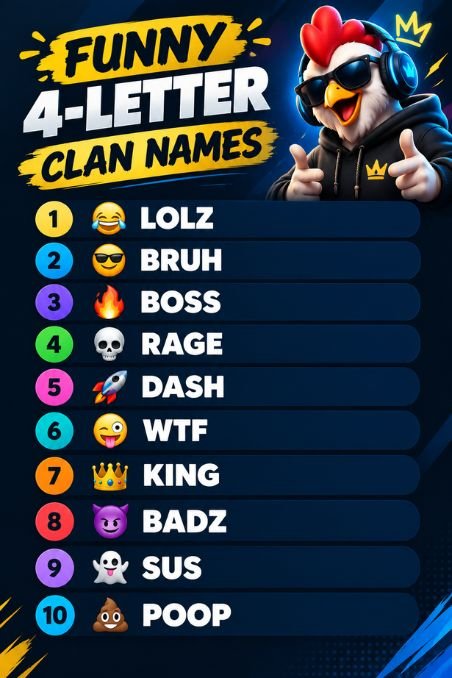 Funny 4-Letter Clan Names