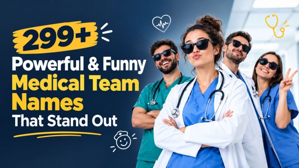 299+ Powerful & Funny Medical Team Names That Stand Out
