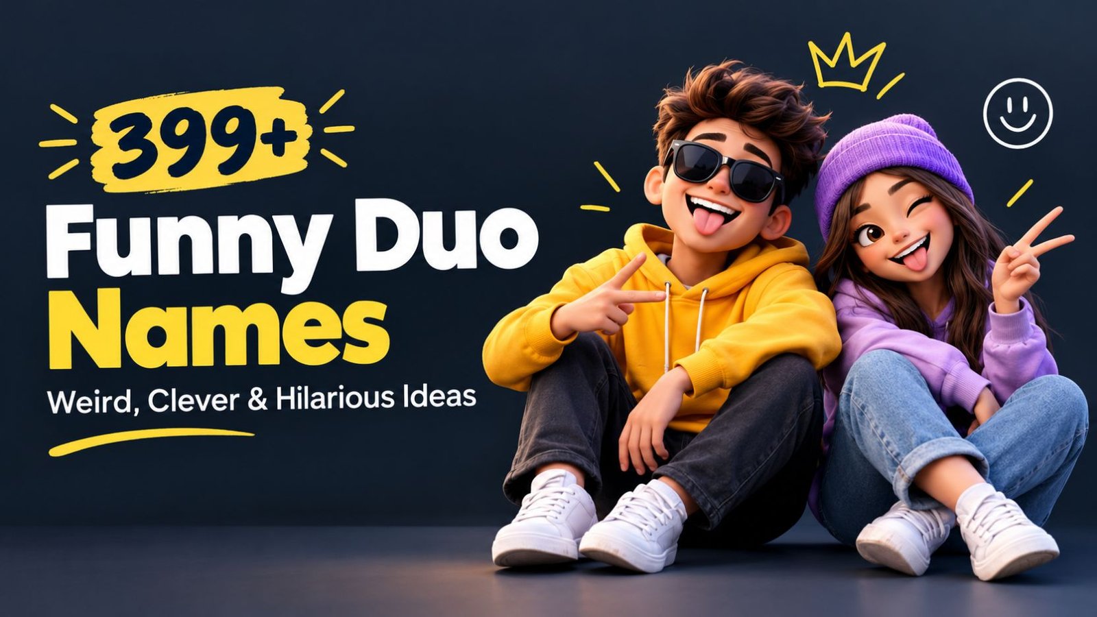 399+ Funny Duo Names (2026): Weird, Clever & Hilarious Ideas