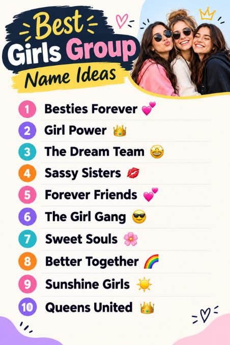 Best Girls Group Name Ideas