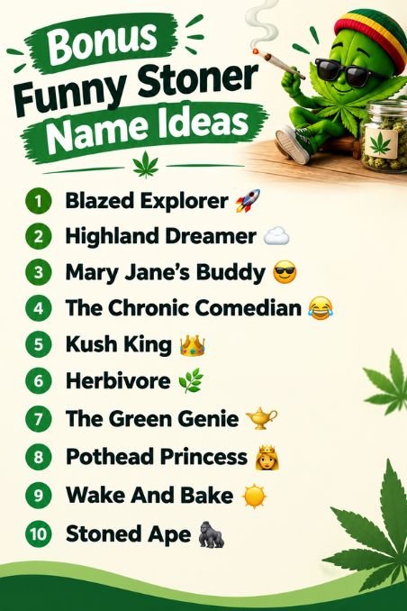 Bonus Funny Stoner Name Ideas