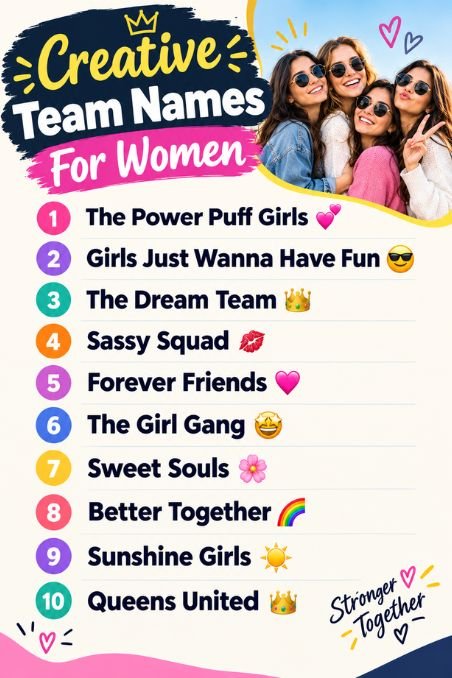 Creative Team Names For Women