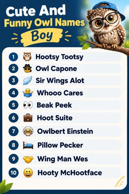 Cute And Funny Owl Names Boy