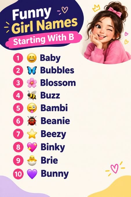 Funny Girl Names Starting With B