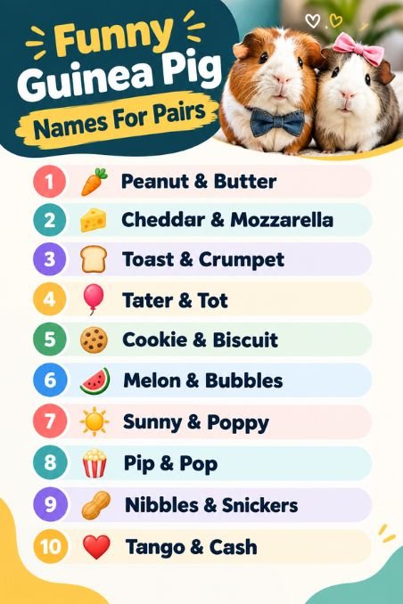 Funny Guinea Pig Names For Pairs