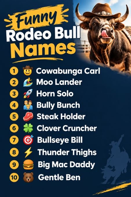 Funny Rodeo Bull Names