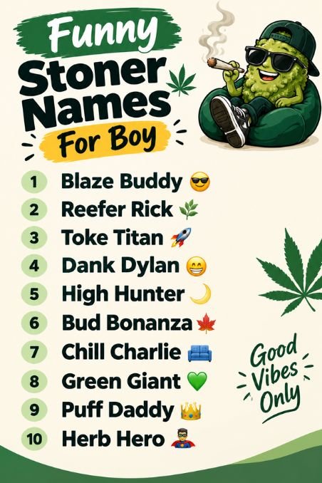 Funny Stoner Names For Boy