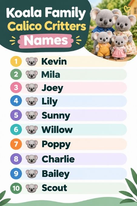 Koala Family Calico Critters Names