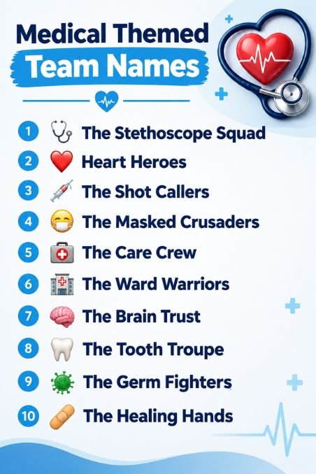 Medical Themed Team Names