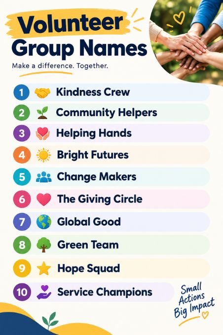 Volunteer Group Names